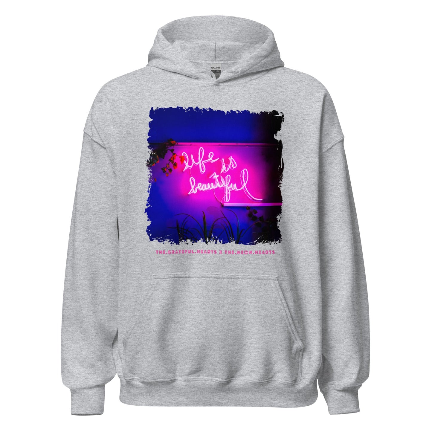 Life is Beautiful 💖 - Unisex Heavy Blend Hoodie (Available in Various Colors ❤️💙💜) - The Grateful Hearts