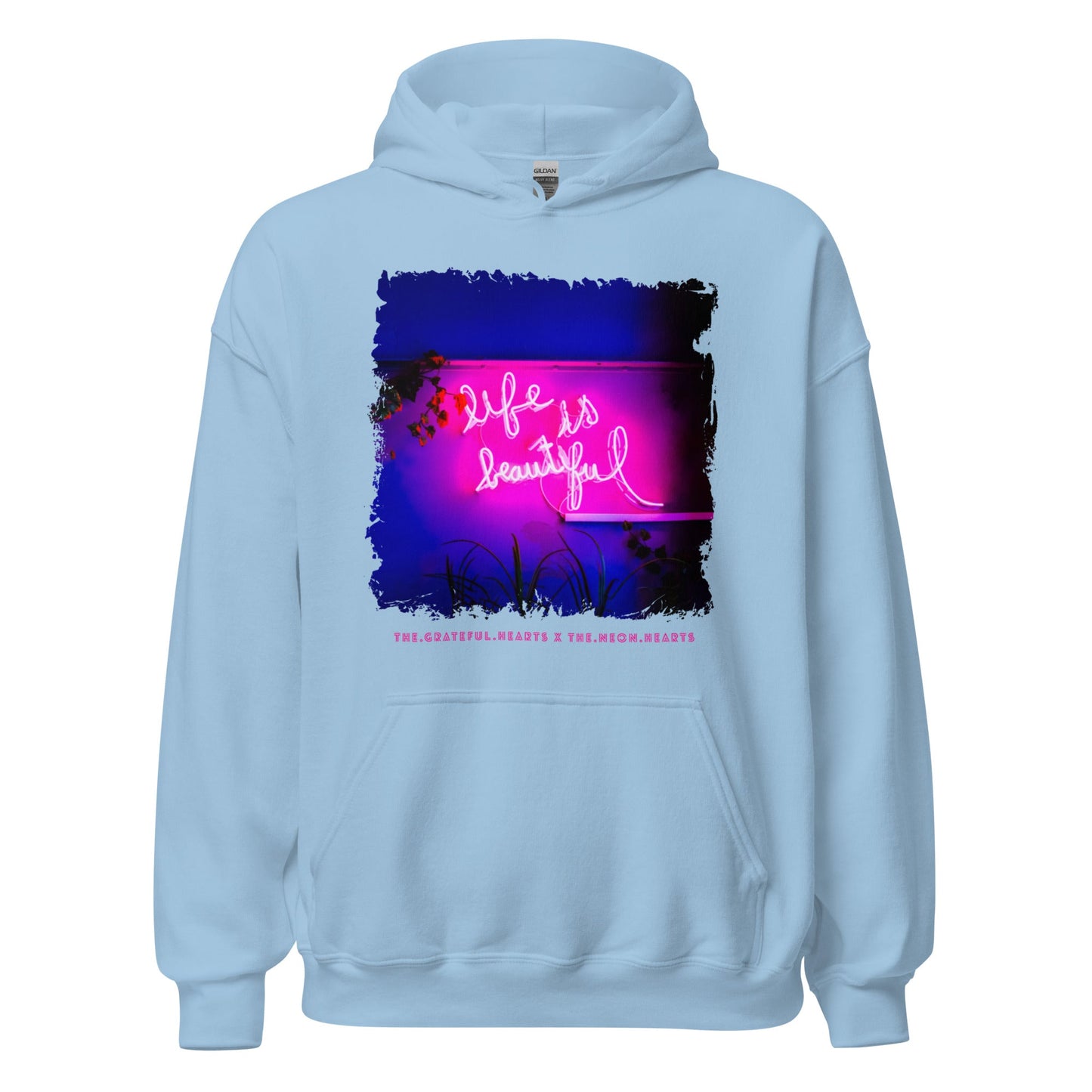 Life is Beautiful 💖 - Unisex Heavy Blend Hoodie (Available in Various Colors ❤️💙💜) - The Grateful Hearts