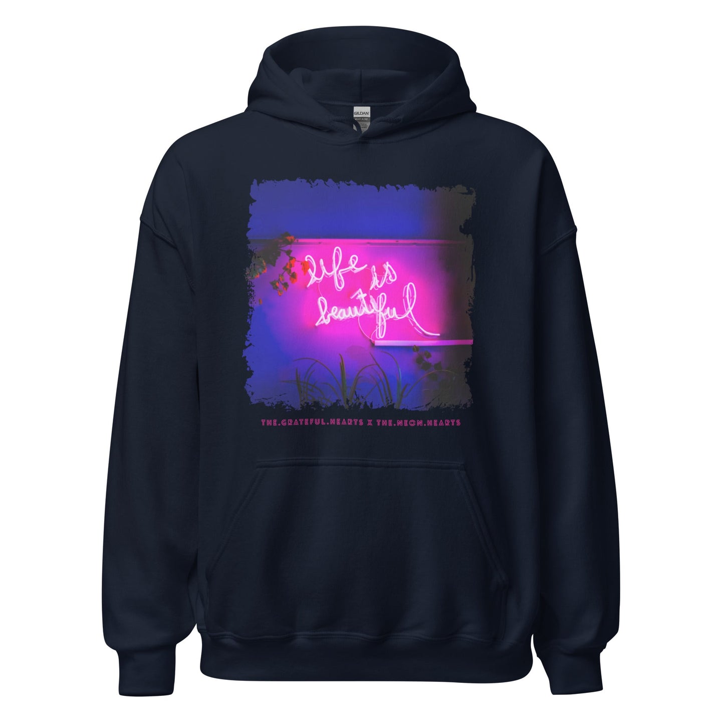 Life is Beautiful 💖 - Unisex Heavy Blend Hoodie (Available in Various Colors ❤️💙💜) - The Grateful Hearts