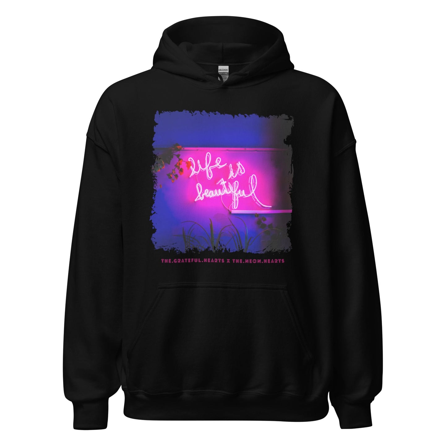 Life is Beautiful 💖 - Unisex Heavy Blend Hoodie (Available in Various Colors ❤️💙💜) - The Grateful Hearts