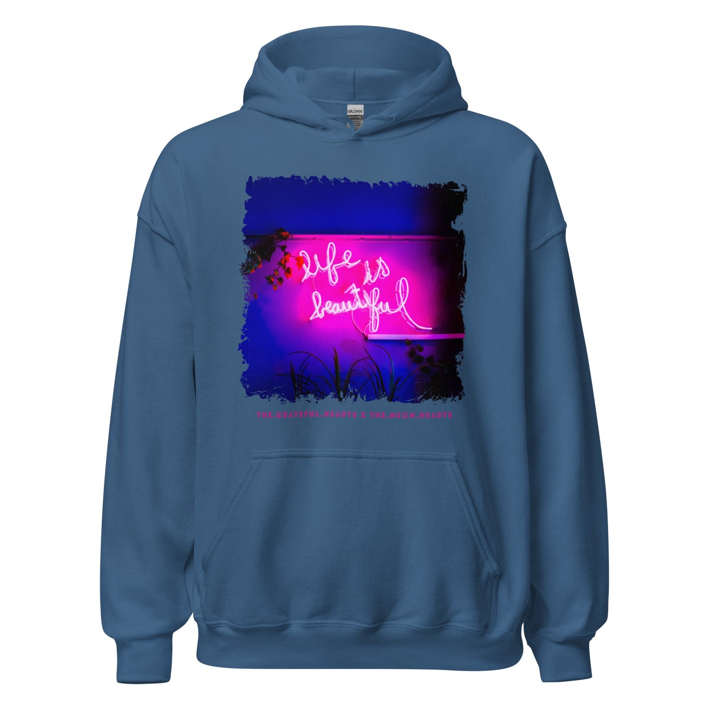 Life is Beautiful 💖 - Unisex Heavy Blend Hoodie (Available in Various Colors ❤️💙💜) - The Grateful Hearts