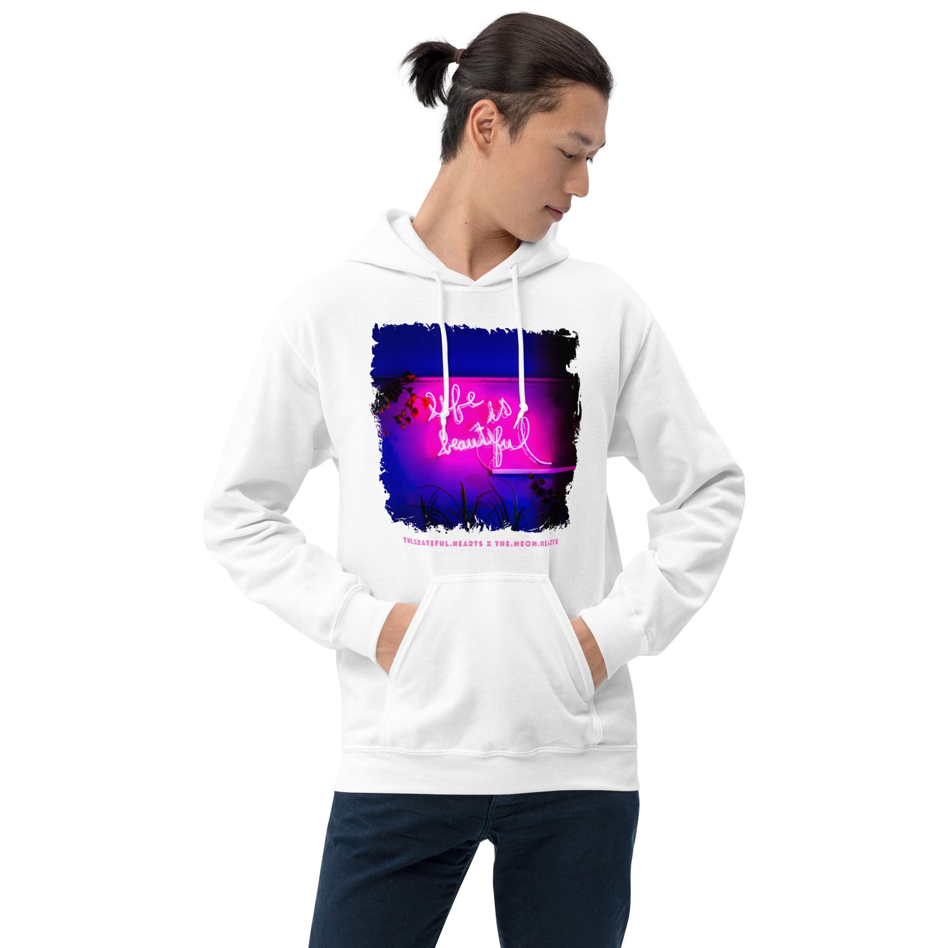 Life is Beautiful 💖 - Unisex Heavy Blend Hoodie (Available in Various Colors ❤️💙💜) - The Grateful Hearts