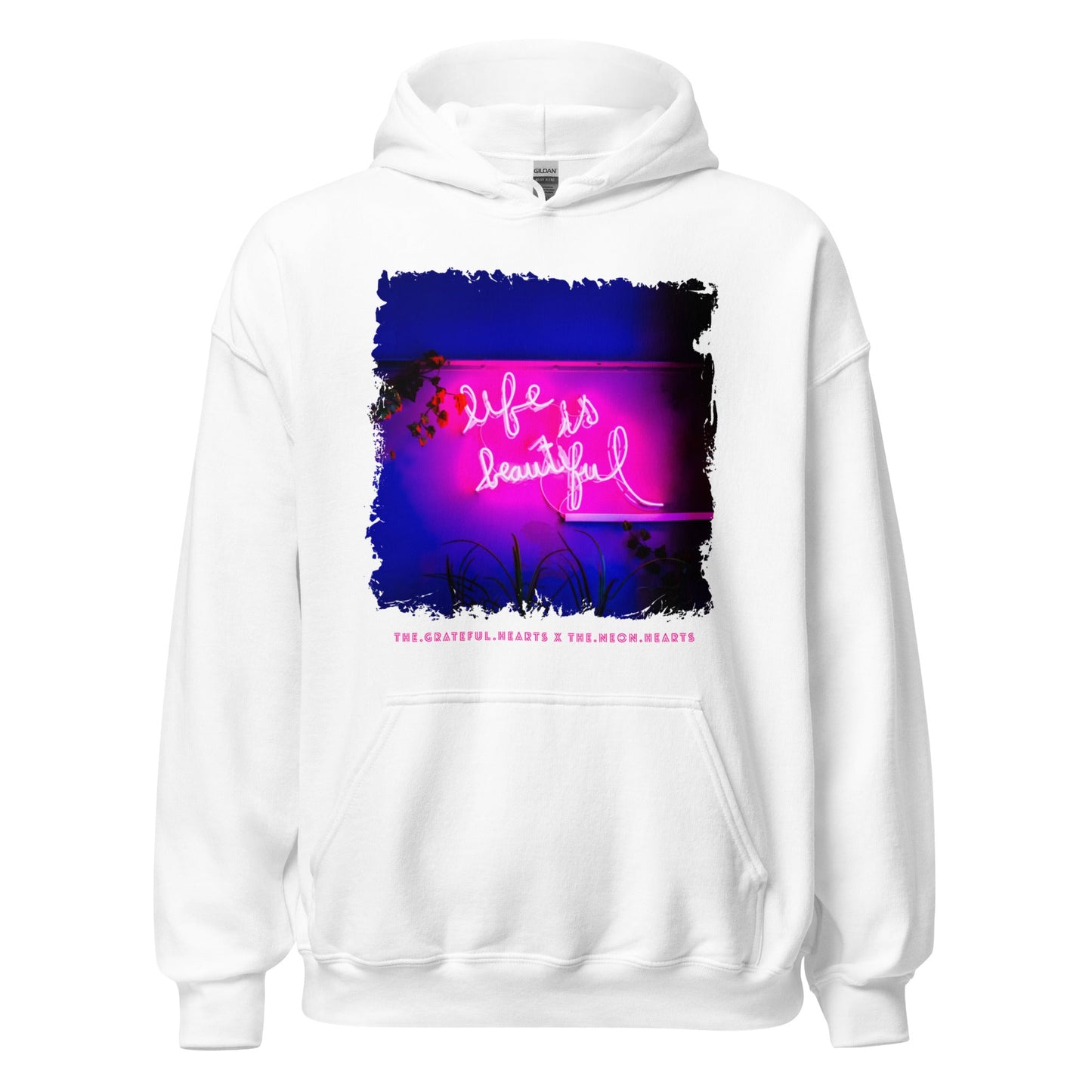 Life is Beautiful 💖 - Unisex Heavy Blend Hoodie (Available in Various Colors ❤️💙💜) - The Grateful Hearts