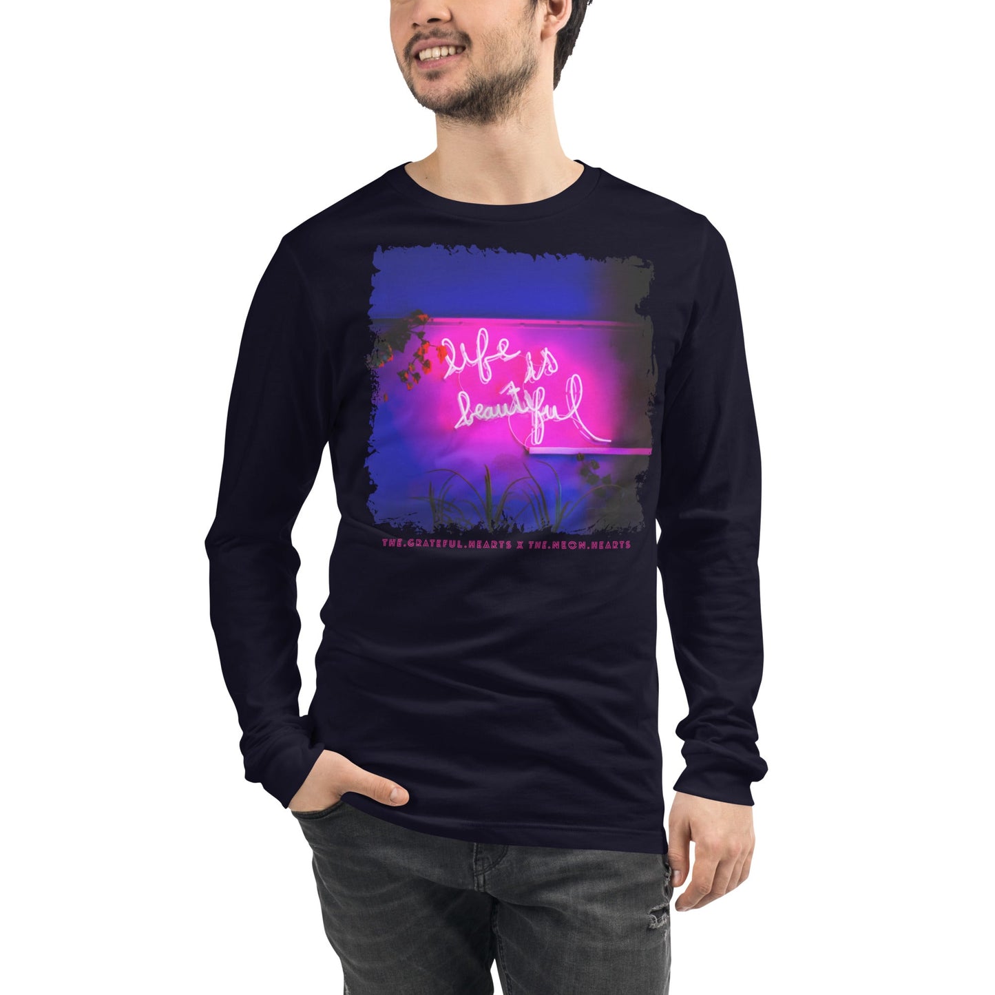 Life is Beautiful ❤️ - Unisex Long Sleeve t-shirt (Available in Various Colors 💖💙💜) - The Grateful Hearts