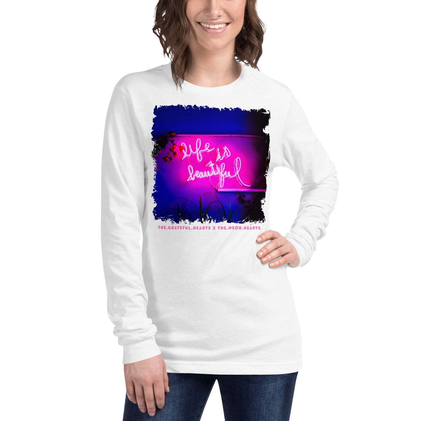 Life is Beautiful ❤️ - Unisex Long Sleeve t-shirt (Available in Various Colors 💖💙💜) - The Grateful Hearts