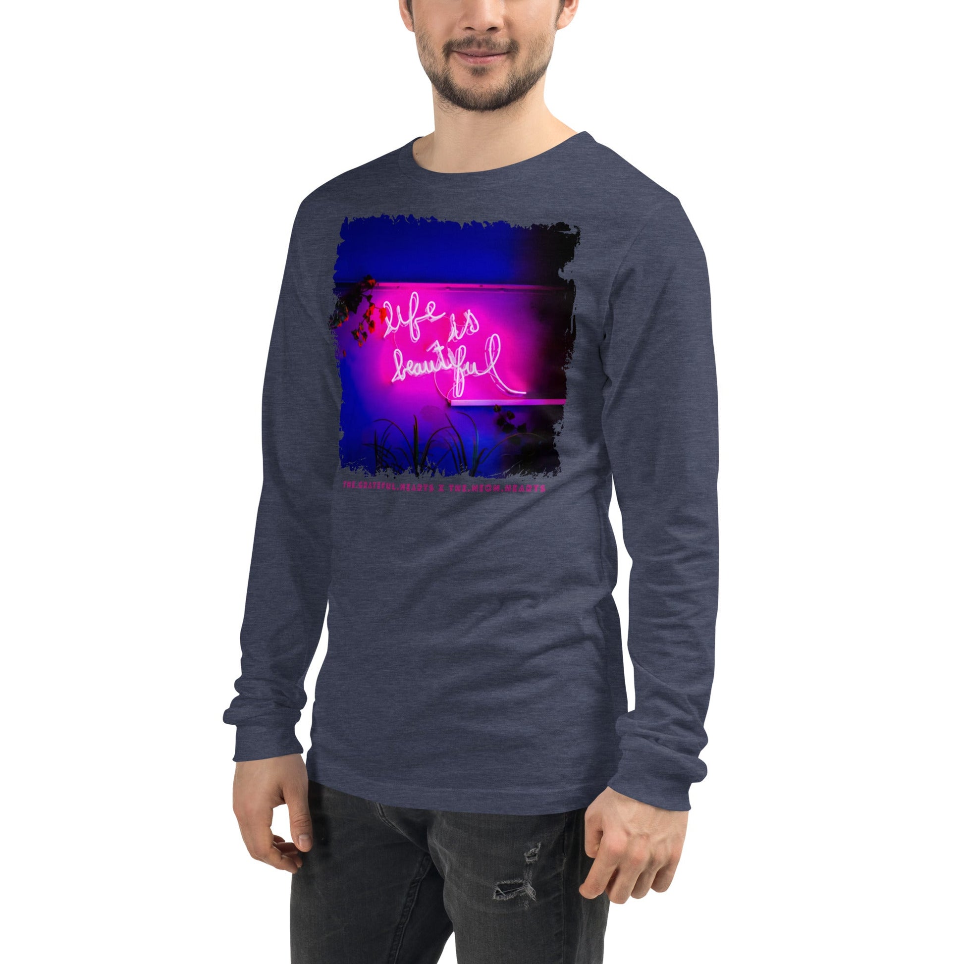 Life is Beautiful ❤️ - Unisex Long Sleeve t-shirt (Available in Various Colors 💖💙💜) - The Grateful Hearts