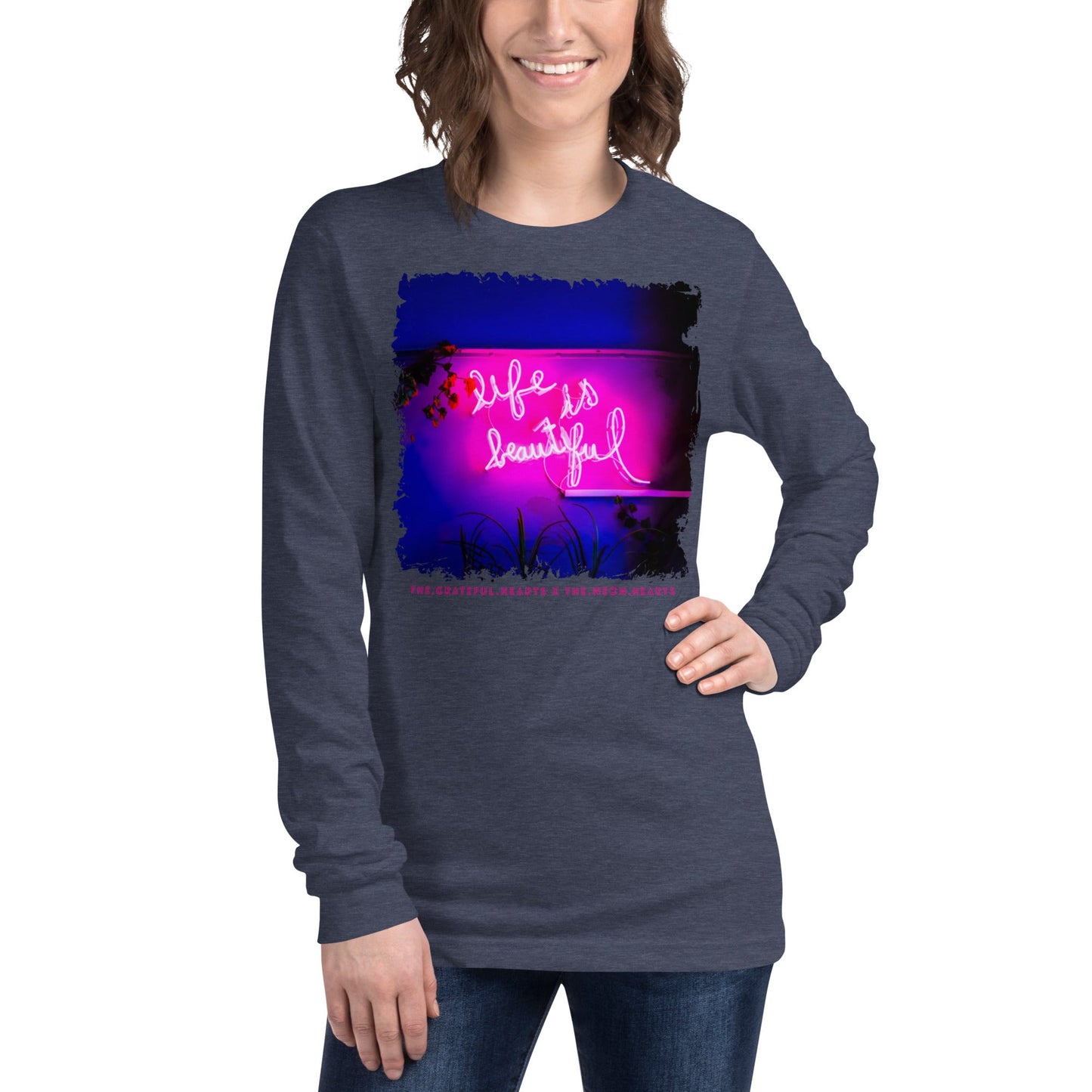 Life is Beautiful ❤️ - Unisex Long Sleeve t-shirt (Available in Various Colors 💖💙💜) - The Grateful Hearts