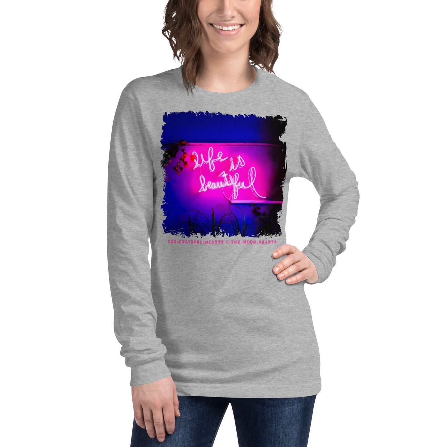 Life is Beautiful ❤️ - Unisex Long Sleeve t-shirt (Available in Various Colors 💖💙💜) - The Grateful Hearts