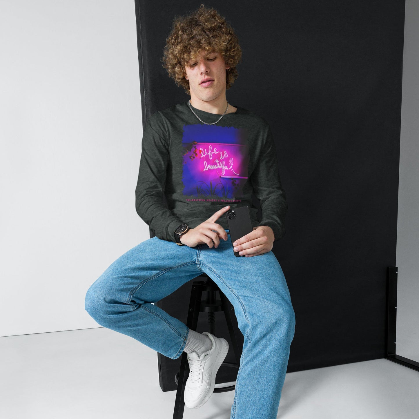 Life is Beautiful ❤️ - Unisex Long Sleeve t-shirt (Available in Various Colors 💖💙💜) - The Grateful Hearts