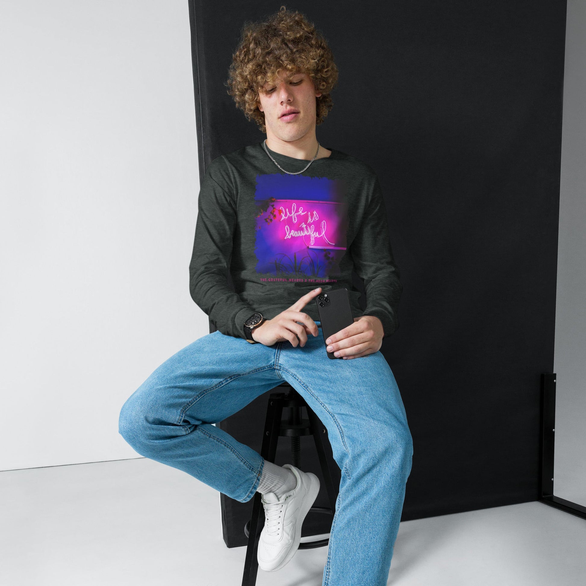 Life is Beautiful ❤️ - Unisex Long Sleeve t-shirt (Available in Various Colors 💖💙💜) - The Grateful Hearts