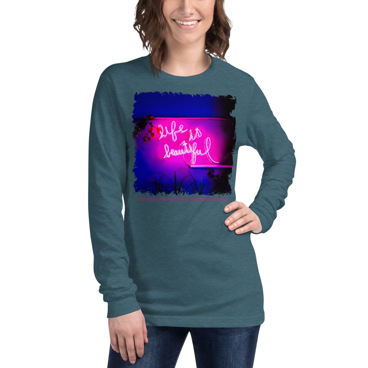 Life is Beautiful ❤️ - Unisex Long Sleeve t-shirt (Available in Various Colors 💖💙💜) - The Grateful Hearts