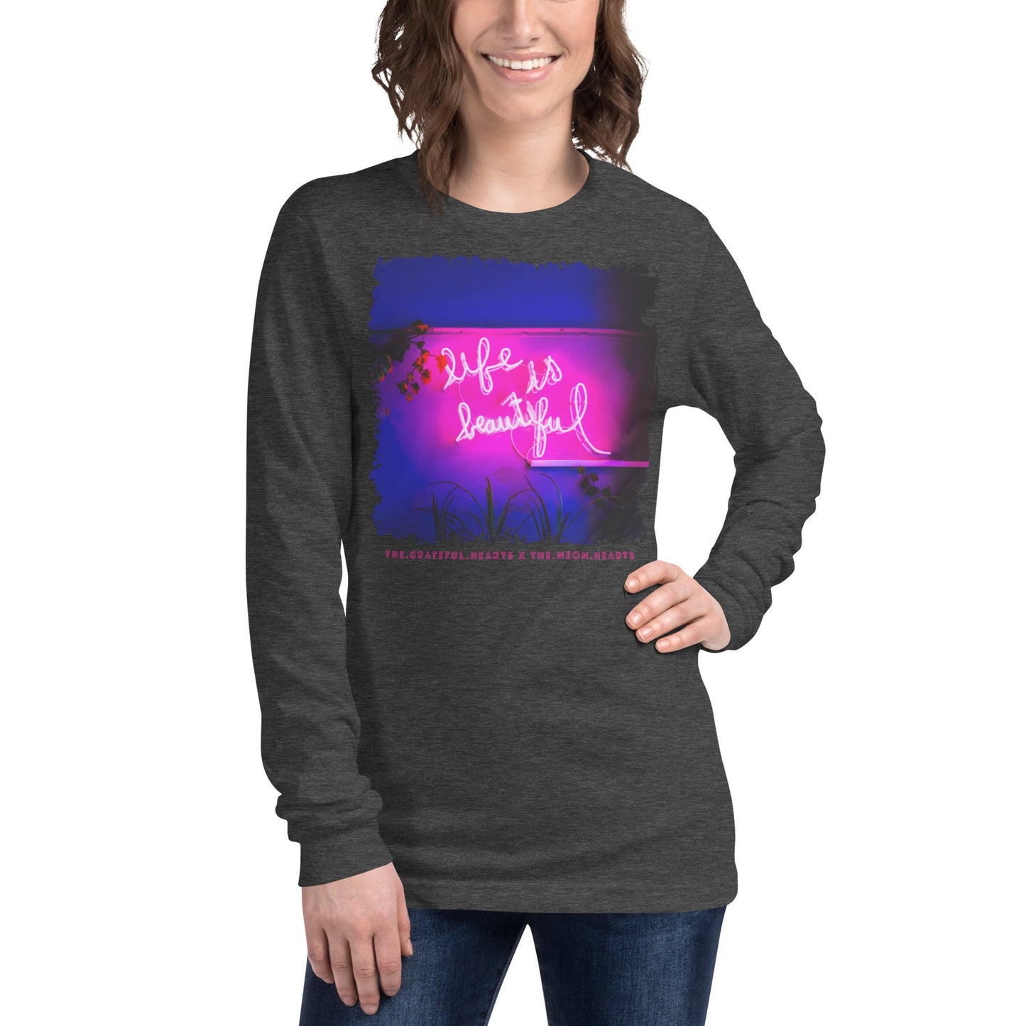 Life is Beautiful ❤️ - Unisex Long Sleeve t-shirt (Available in Various Colors 💖💙💜) - The Grateful Hearts
