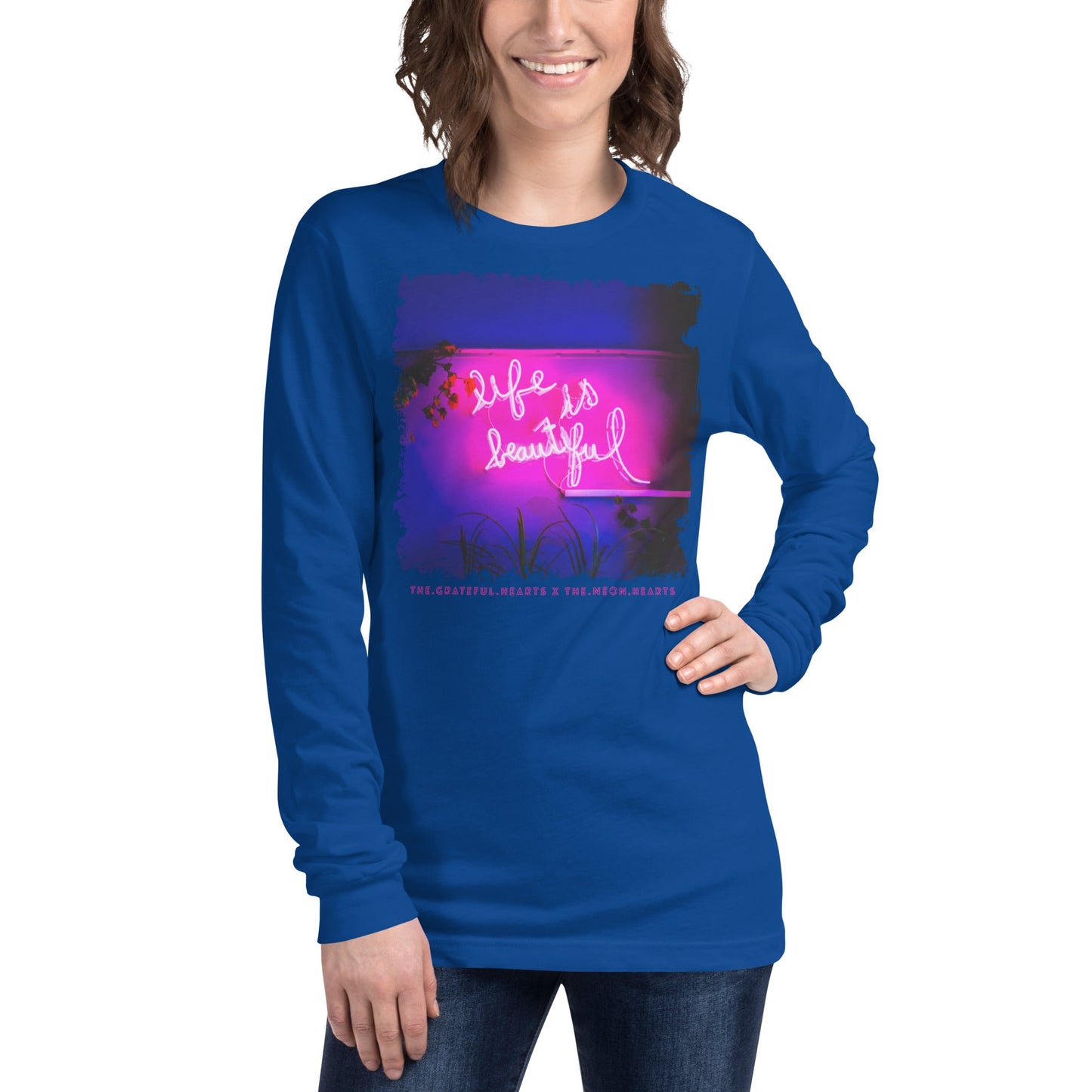 Life is Beautiful ❤️ - Unisex Long Sleeve t-shirt (Available in Various Colors 💖💙💜) - The Grateful Hearts