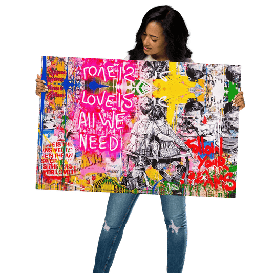 Love Is All We Need ❤️ Glossy Metal Art print - The Grateful Hearts