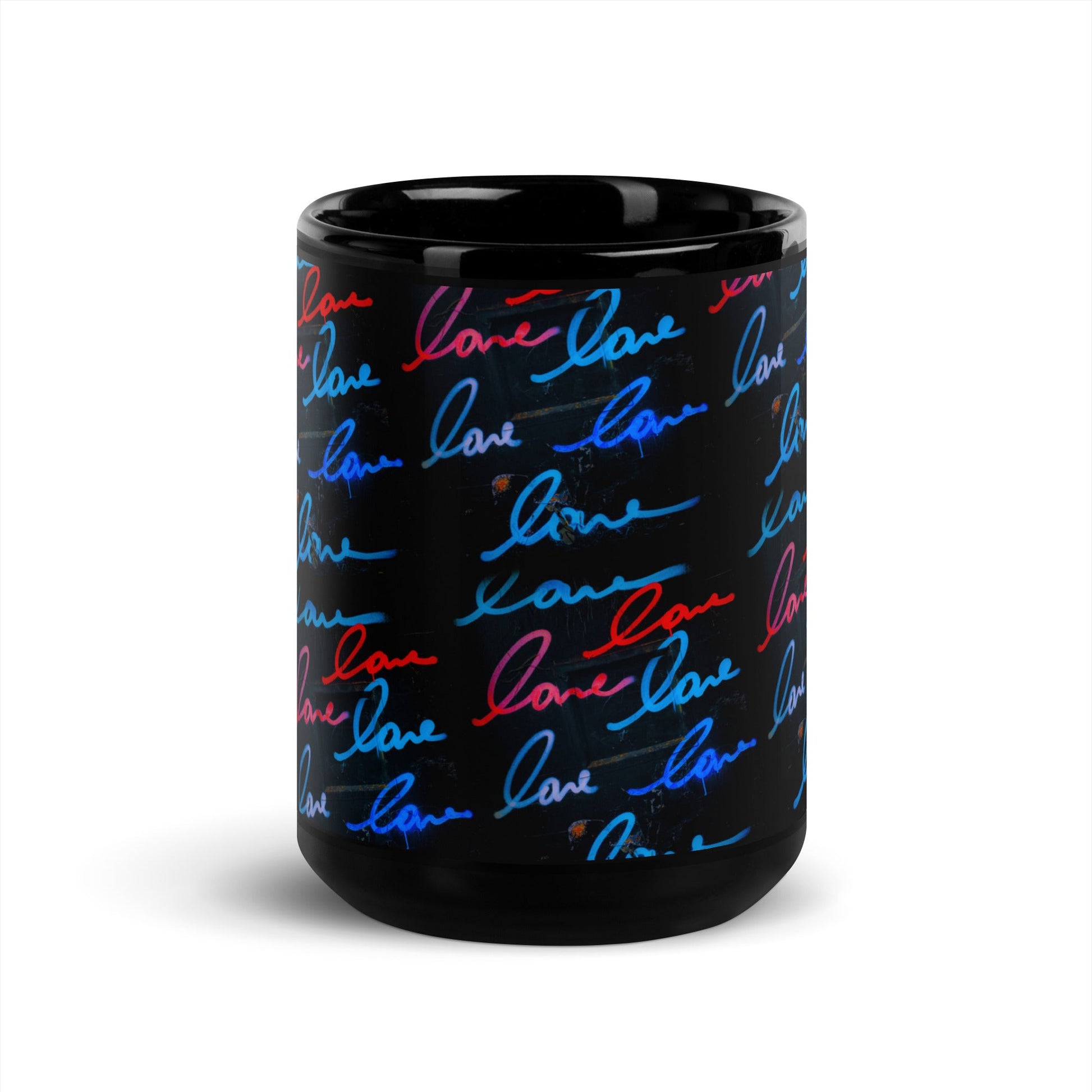 Love X Infinity ❤️ Black Glossy Mug (Available in 11oz & 15oz sizes) - The Grateful Hearts