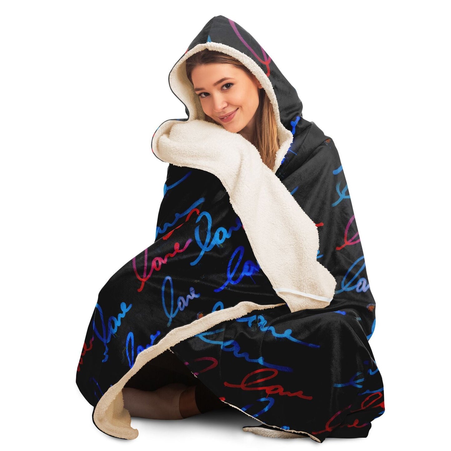Love X Infinity Hooded Blanket (Available in Premium Sherpa & Micro Fleece) - The Grateful Hearts
