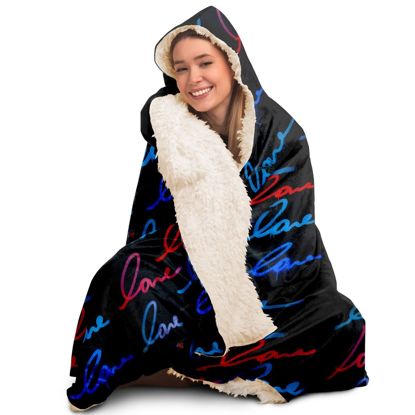 Love X Infinity Hooded Blanket (Available in Premium Sherpa & Micro Fleece) - The Grateful Hearts