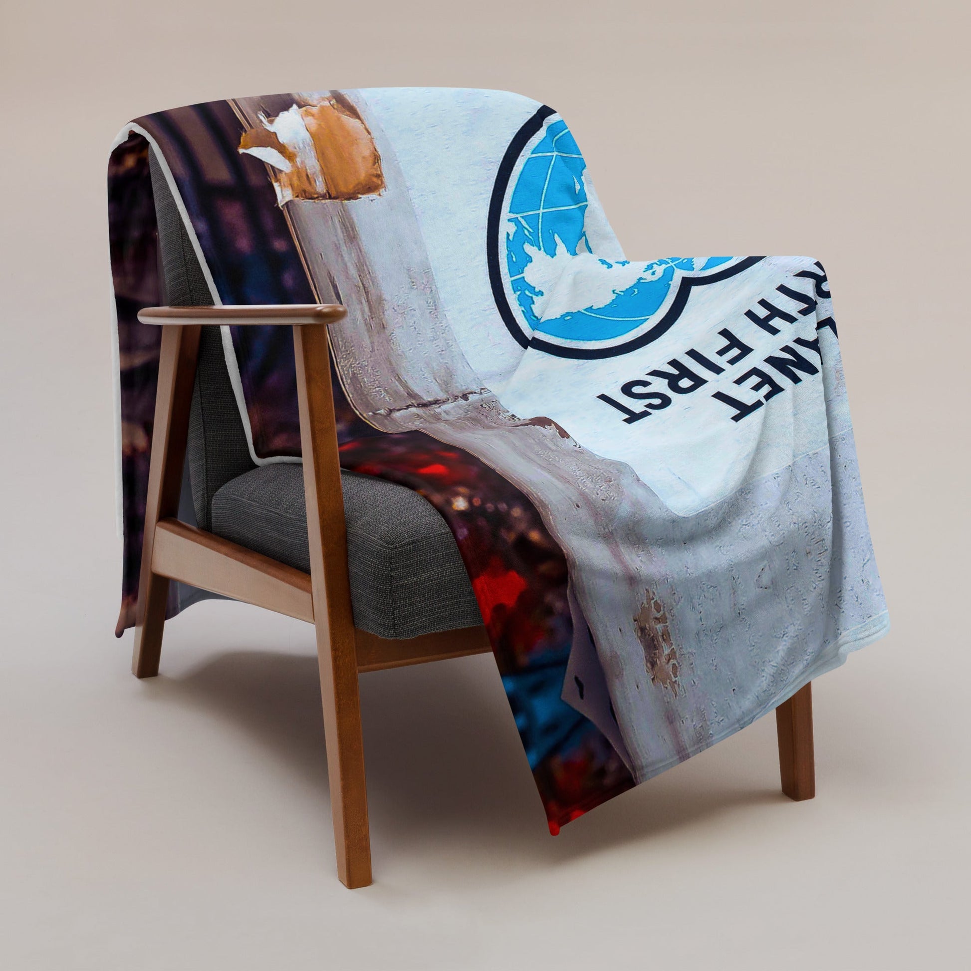 Planet Earth First Throw Blanket - The Grateful Hearts