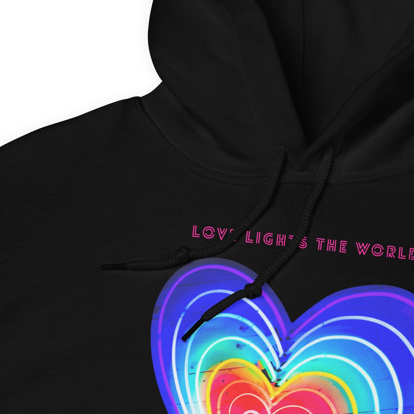 The Neon Heart - Love Lights The World ✨❤️ Heavy Blend Unisex Hoodie (Available in Various Colors!) - The Grateful Hearts