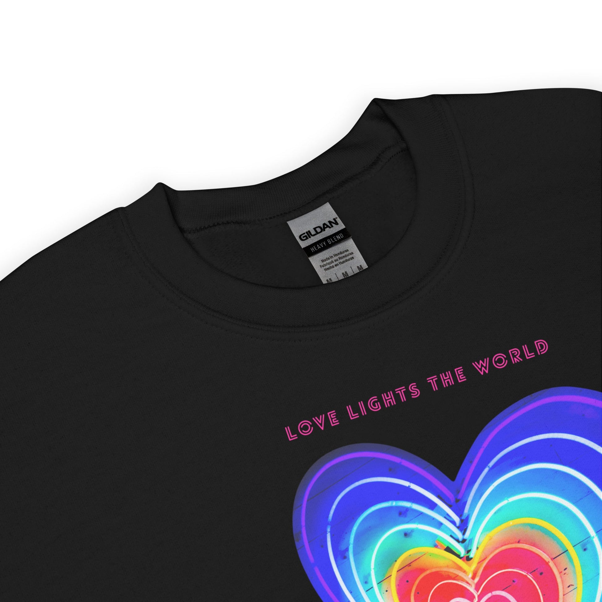 The Neon Heart - Love Lights The World ✨❤️ Unisex Sweatshirt (Available in Various Colors!) - The Grateful Hearts