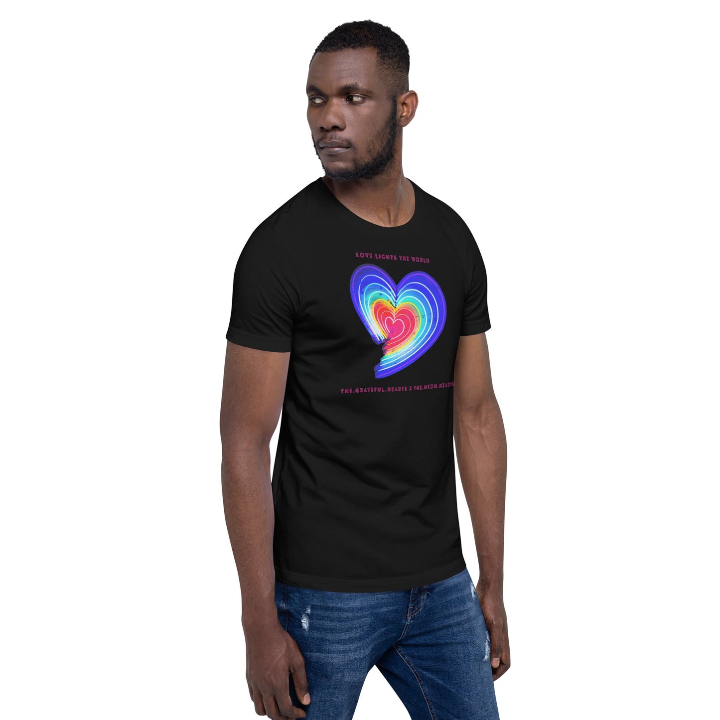 The Neon Heart - Love Lights The World ✨❤️ Unisex t-shirt (Available in Various Colors!) - The Grateful Hearts