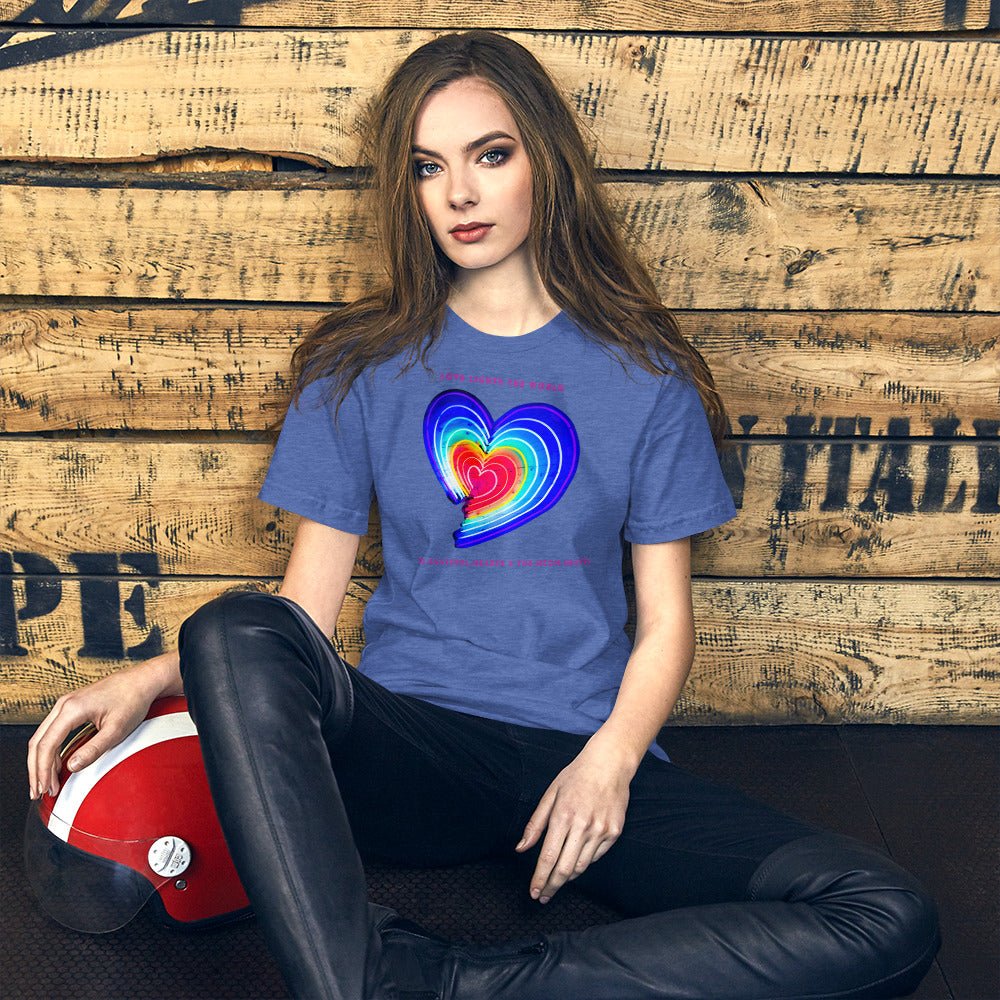 The Neon Heart - Love Lights The World ✨❤️ Unisex t-shirt (Available in Various Colors!) - The Grateful Hearts
