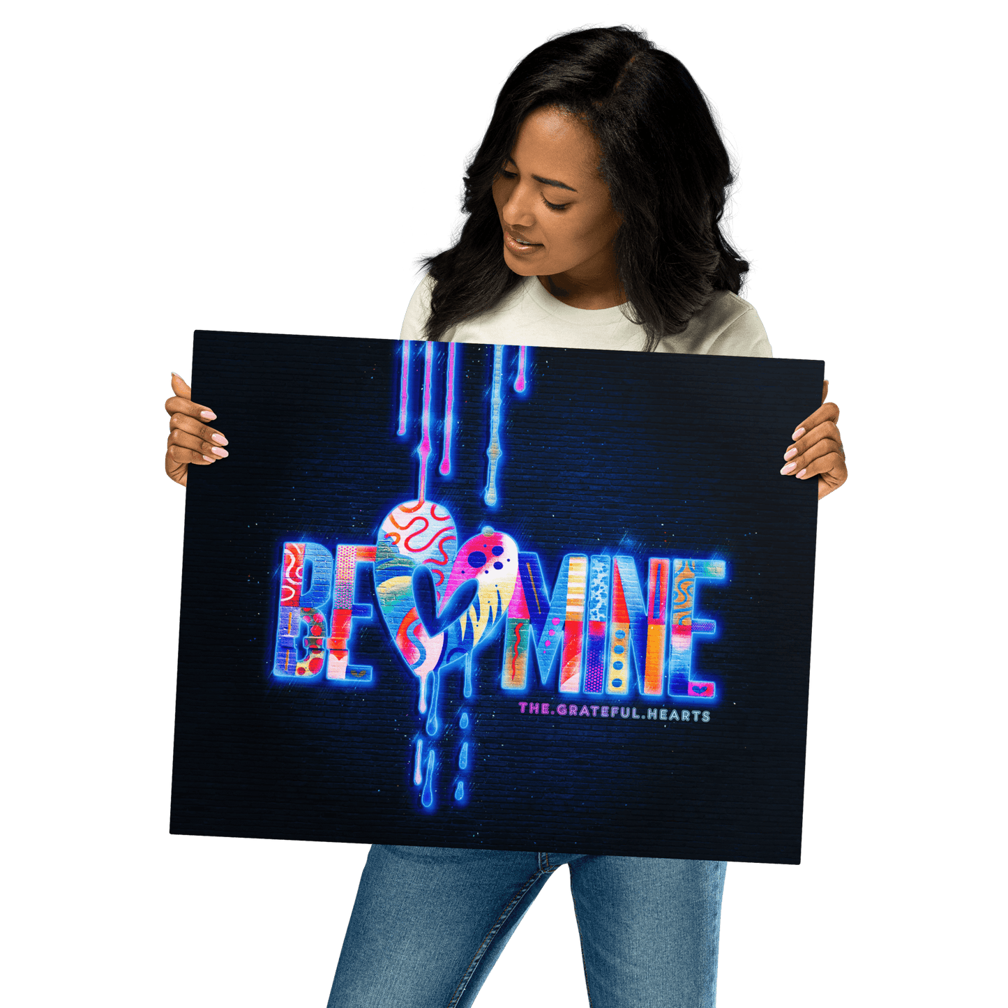 Be Mine ❤️ Glossy Metal Art print - The Grateful Hearts