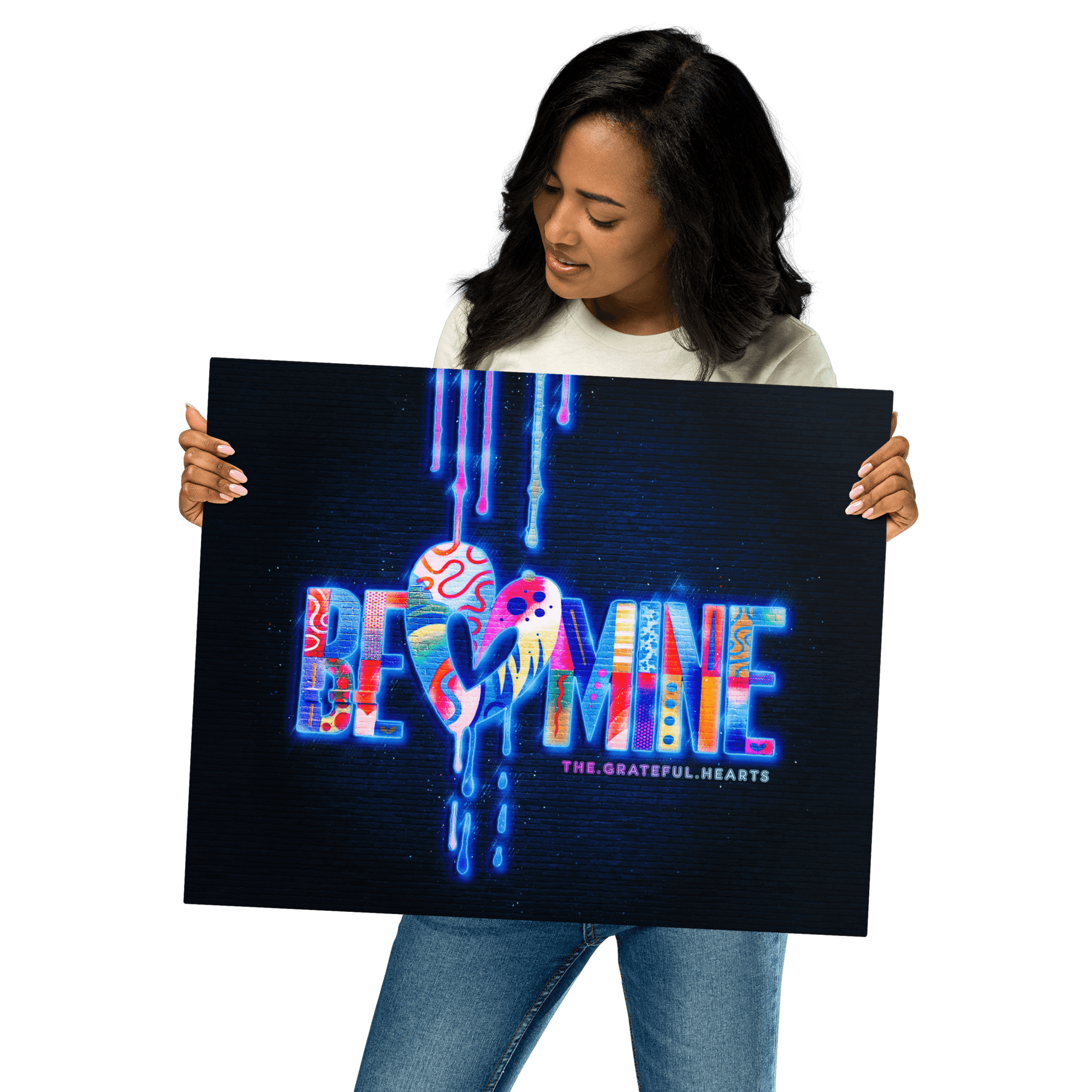 Be Mine ❤️ Glossy Metal Art print - The Grateful Hearts
