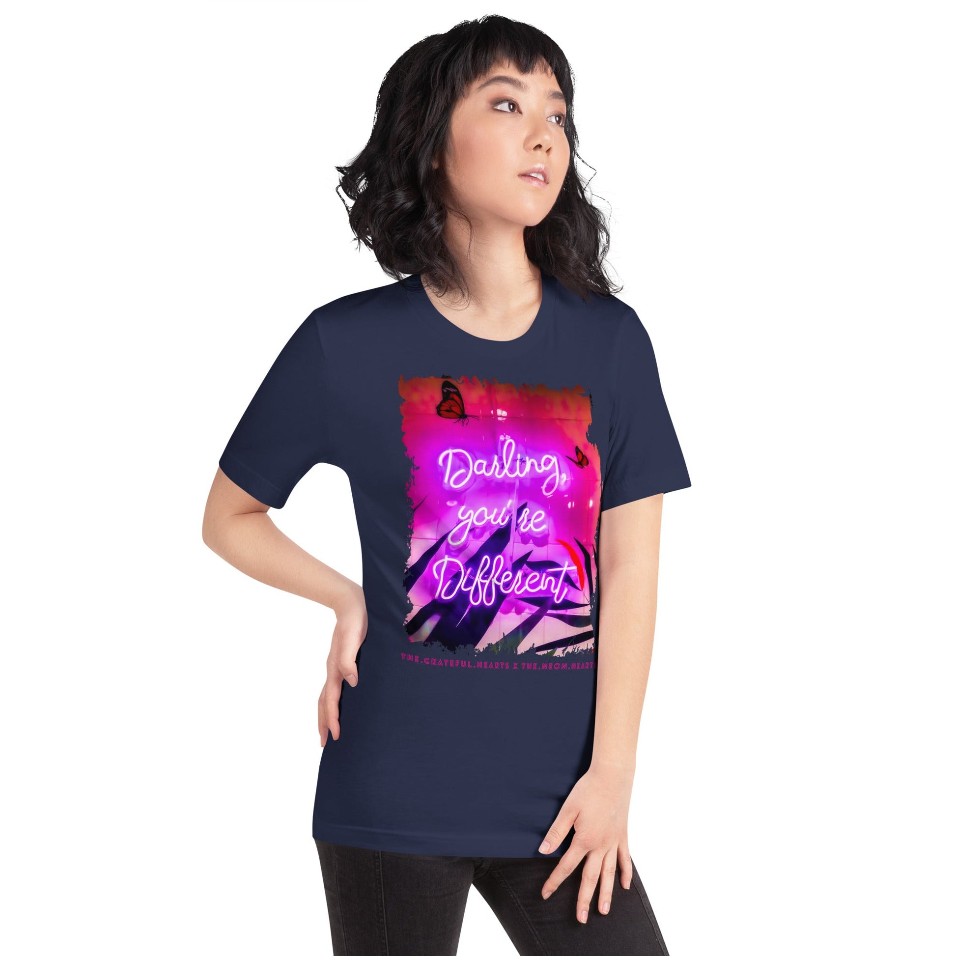 Darling You're Different ❤️ - Unisex Crew Neck t-shirt (Available in Various Colors 💖💙💜) - The Grateful Hearts