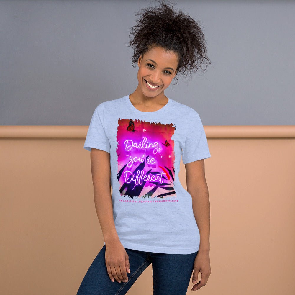 Darling You're Different ❤️ - Unisex Crew Neck t-shirt (Available in Various Colors 💖💙💜) - The Grateful Hearts