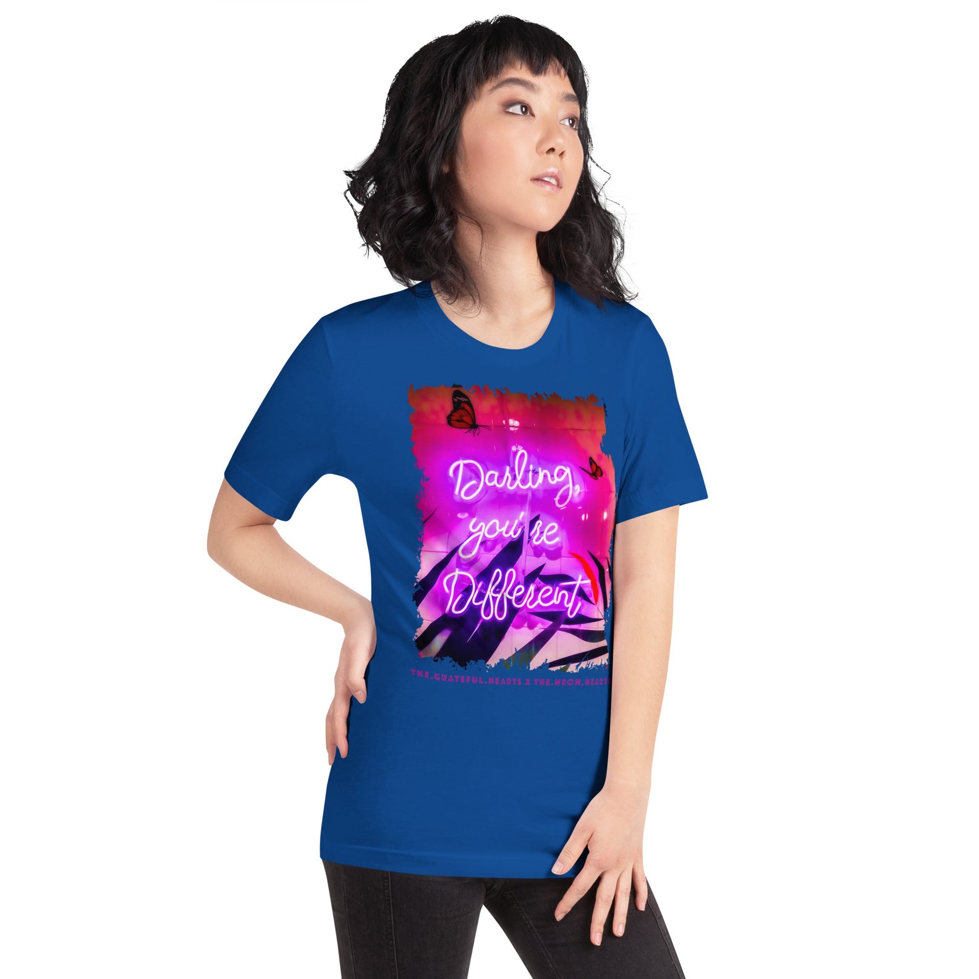 Darling You're Different ❤️ - Unisex Crew Neck t-shirt (Available in Various Colors 💖💙💜) - The Grateful Hearts