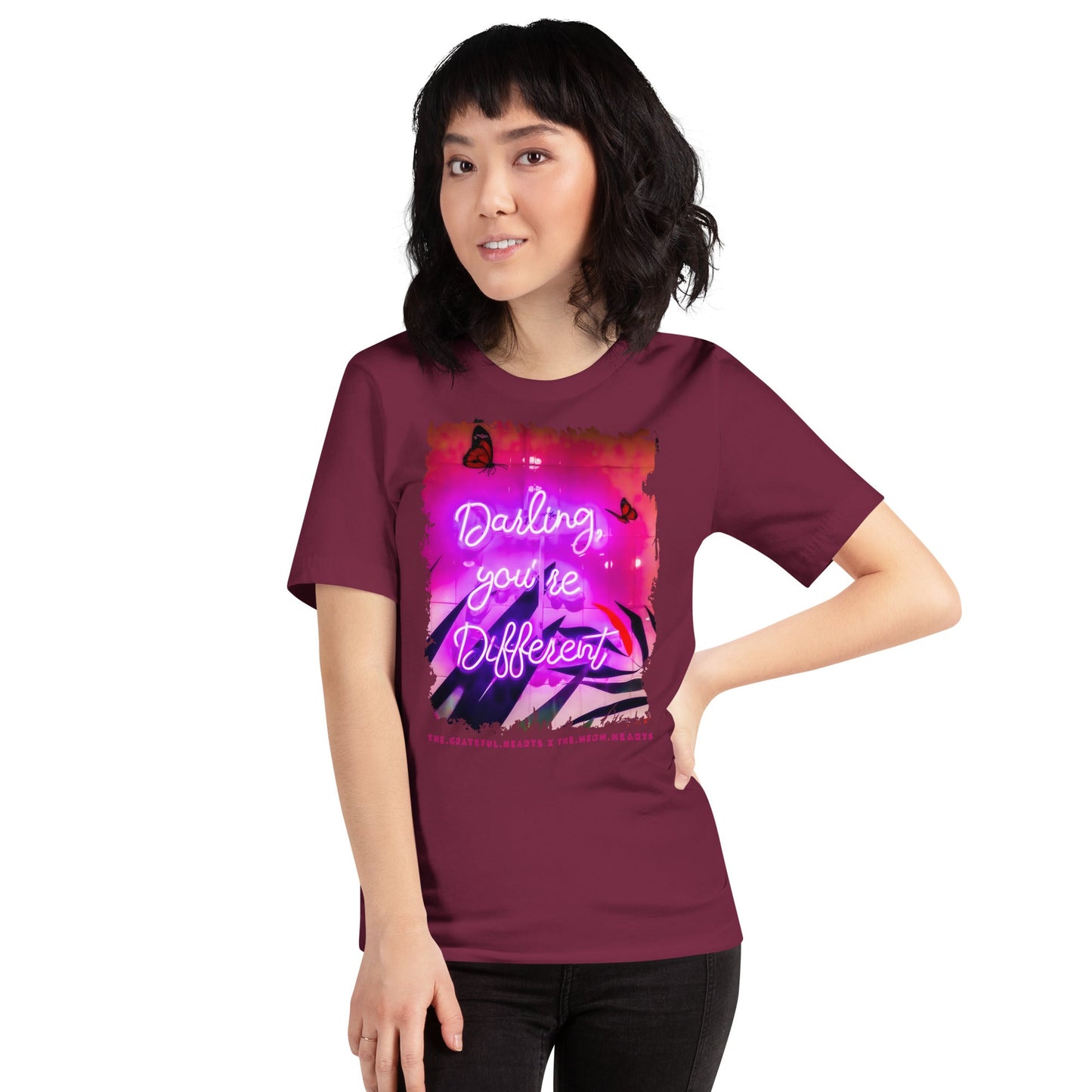 Darling You're Different ❤️ - Unisex Crew Neck t-shirt (Available in Various Colors 💖💙💜) - The Grateful Hearts