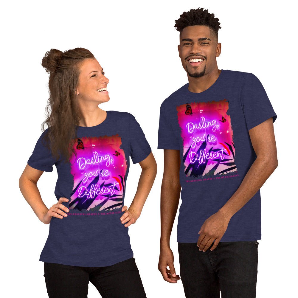 Darling You're Different ❤️ - Unisex Crew Neck t-shirt (Available in Various Colors 💖💙💜) - The Grateful Hearts