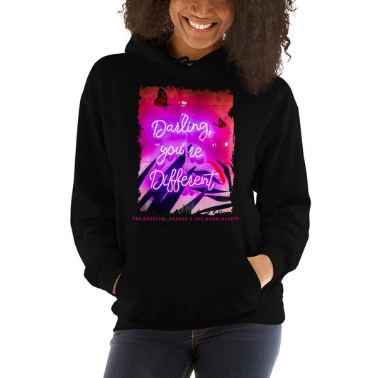 Darling You're Different ❤️ - Unisex Heavy Blend Hoodie (Available in Various Colors 💖💙💜) - The Grateful Hearts