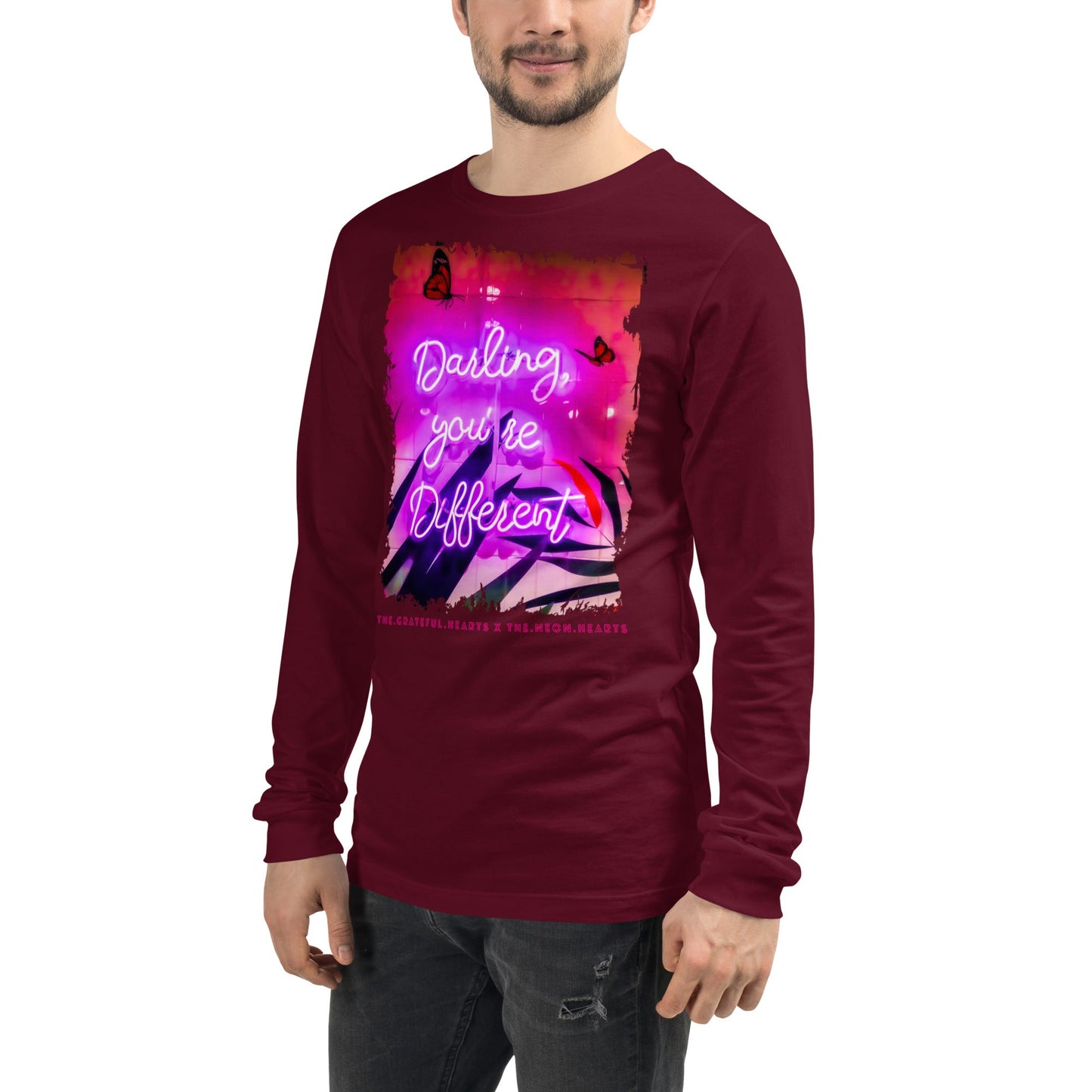 Darling You're Different ❤️ - Unisex Long Sleeve t-shirt (Available in Various Colors 💖💙💜) - The Grateful Hearts