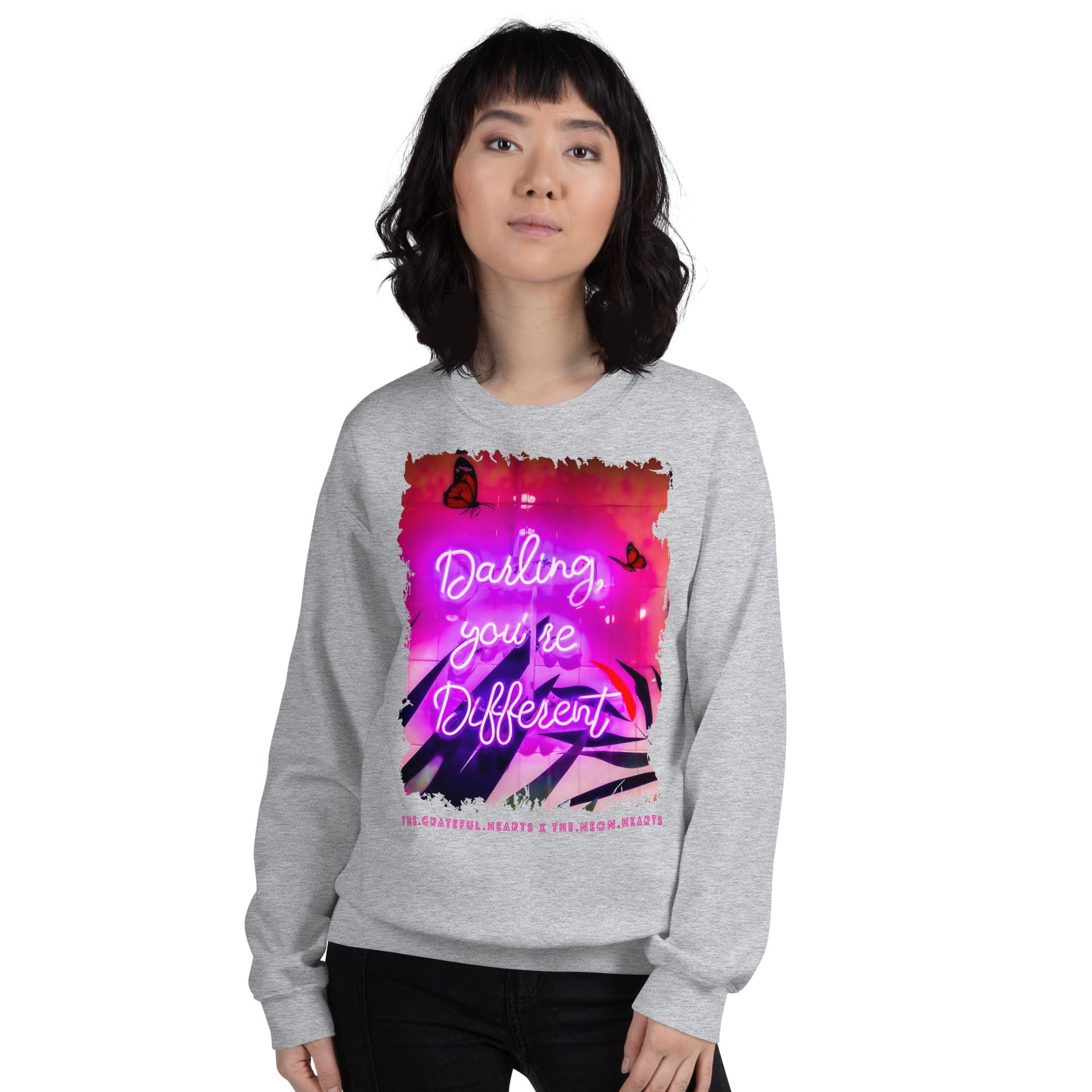 Darling You're Different ❤️ - Unisex Sweatshirt (Available in Various Colors 💖💙💜) - The Grateful Hearts