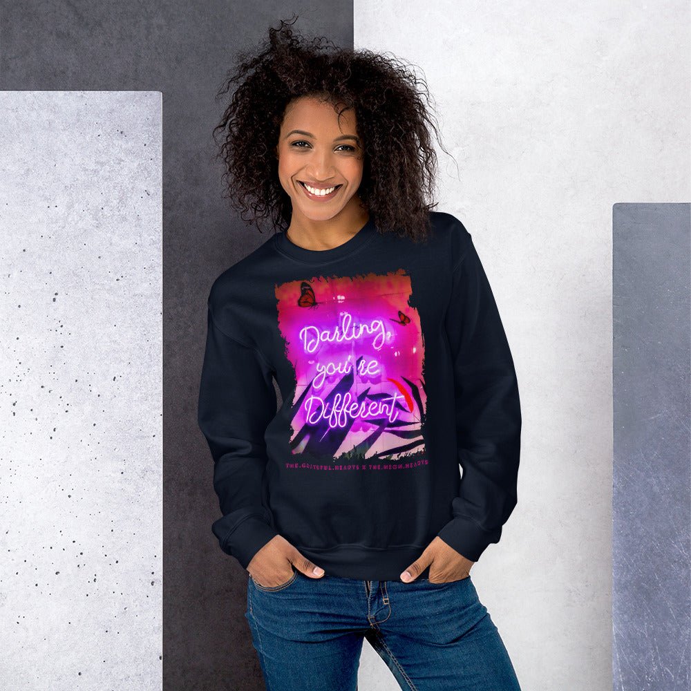 Darling You're Different ❤️ - Unisex Sweatshirt (Available in Various Colors 💖💙💜) - The Grateful Hearts