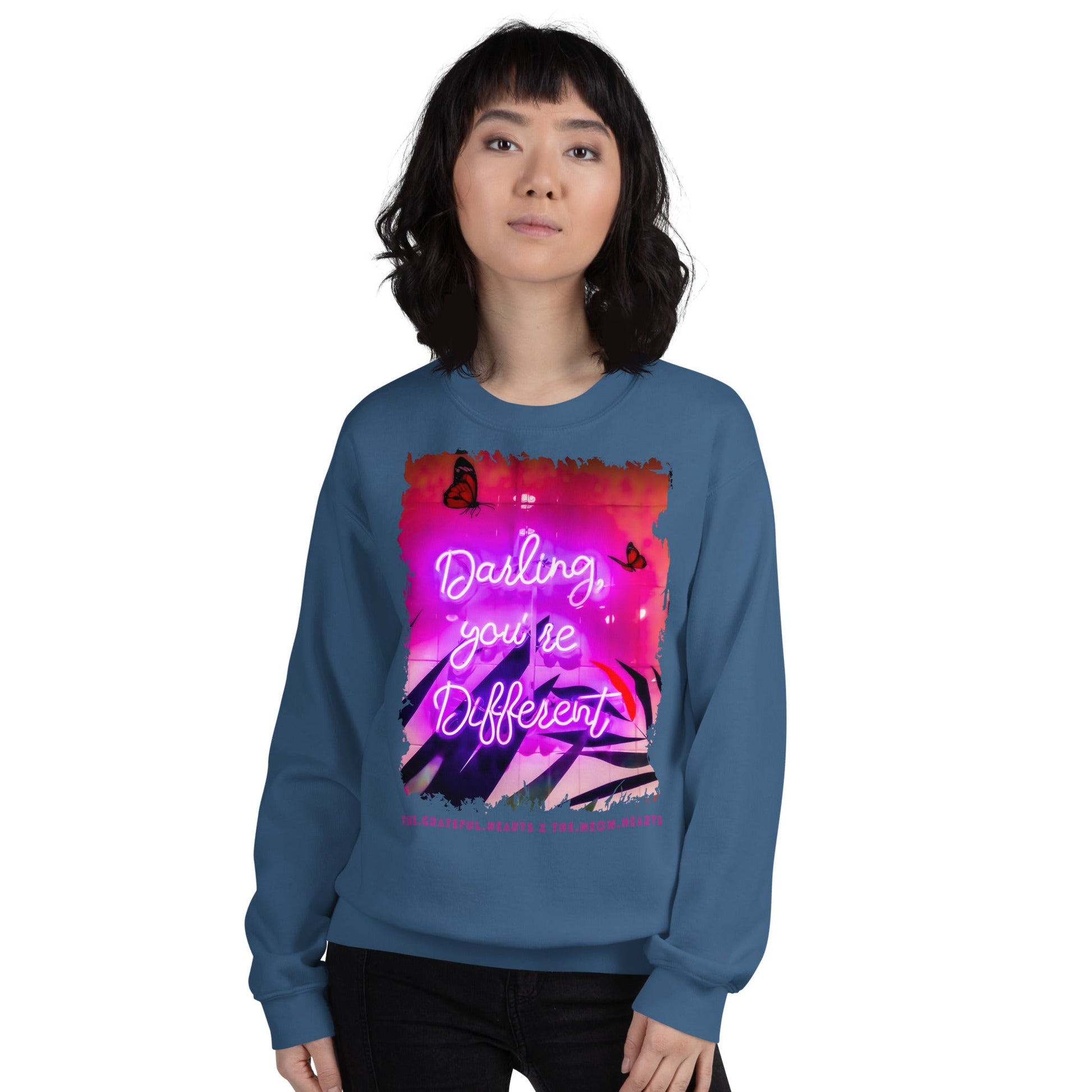 Darling You're Different ❤️ - Unisex Sweatshirt (Available in Various Colors 💖💙💜) - The Grateful Hearts