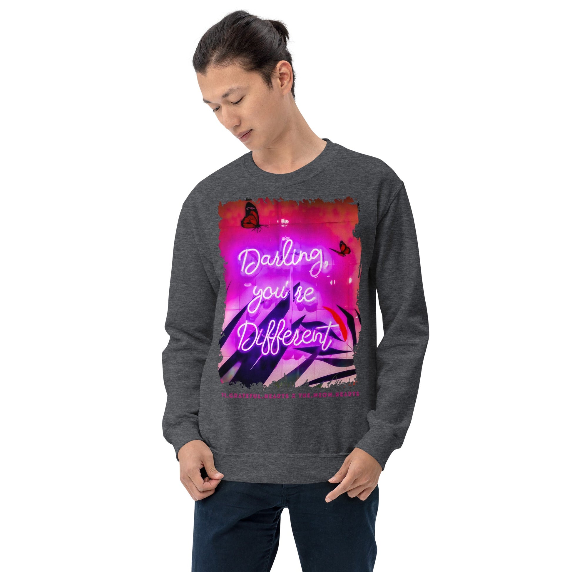 Darling You're Different ❤️ - Unisex Sweatshirt (Available in Various Colors 💖💙💜) - The Grateful Hearts