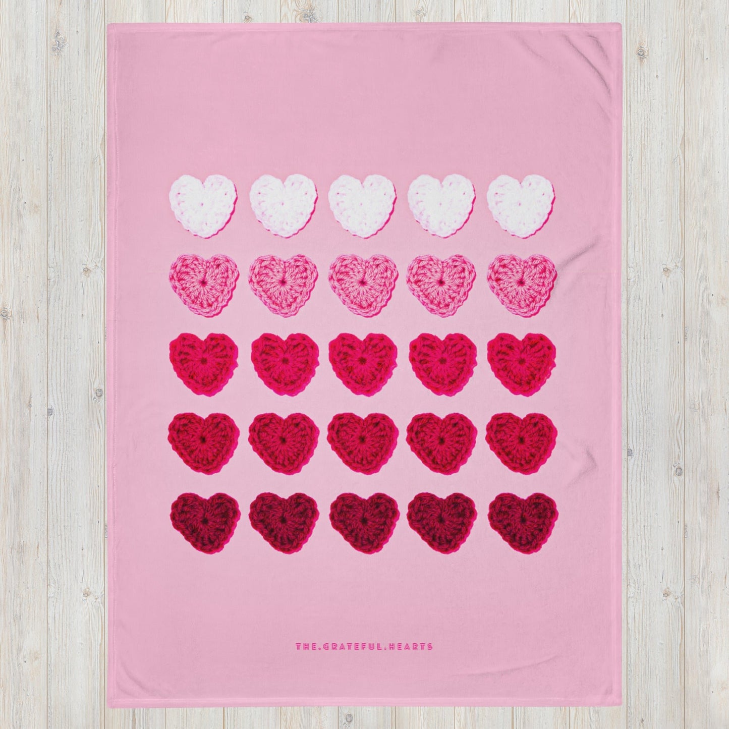 Fabric Hearts ❤️ Throw Blanket - The Grateful Hearts