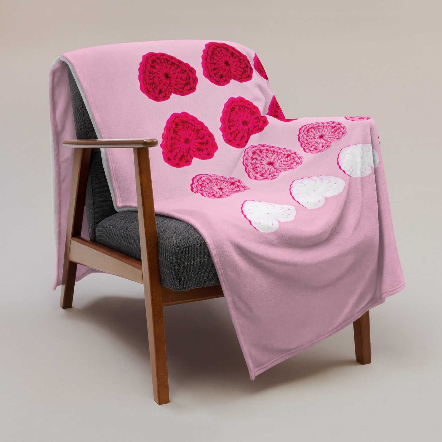 Fabric Hearts ❤️ Throw Blanket - The Grateful Hearts