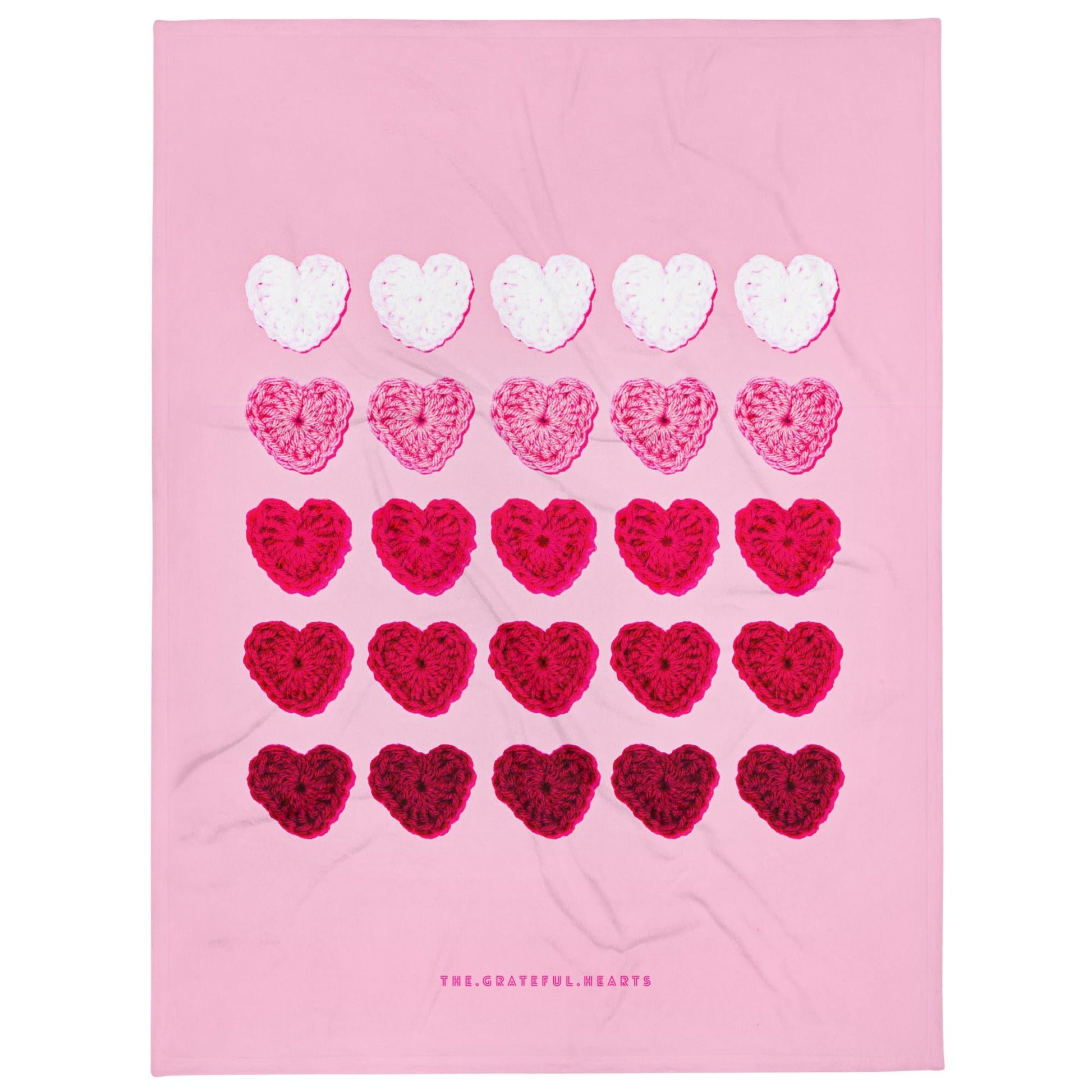 Fabric Hearts ❤️ Throw Blanket - The Grateful Hearts