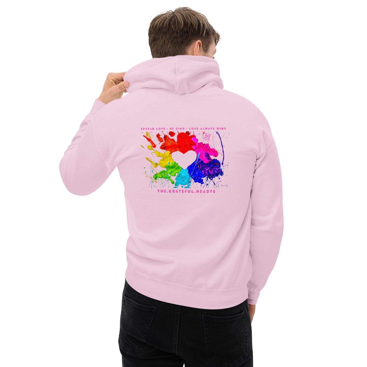 Heart Splash Heavy Blend Unisex Hoodie (Various Colorways available) - The Grateful Hearts