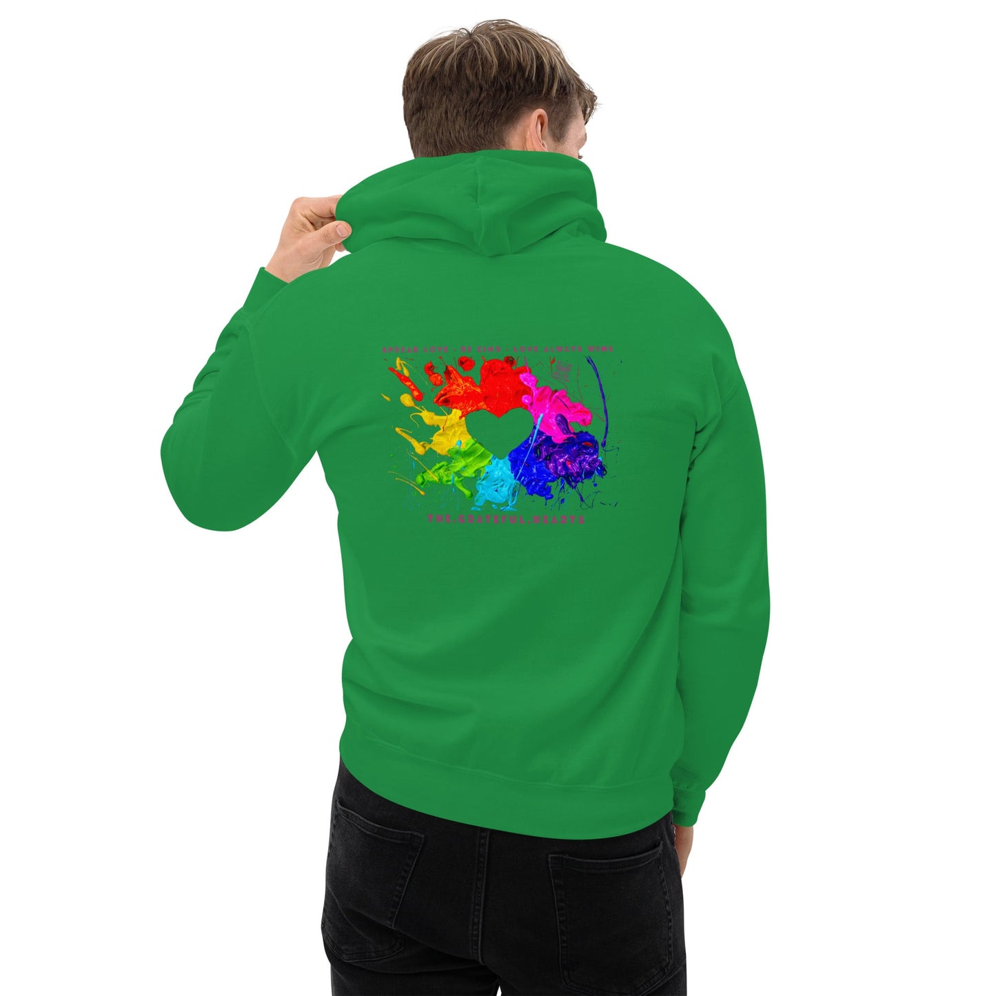 Heart Splash Heavy Blend Unisex Hoodie (Various Colorways available) - The Grateful Hearts