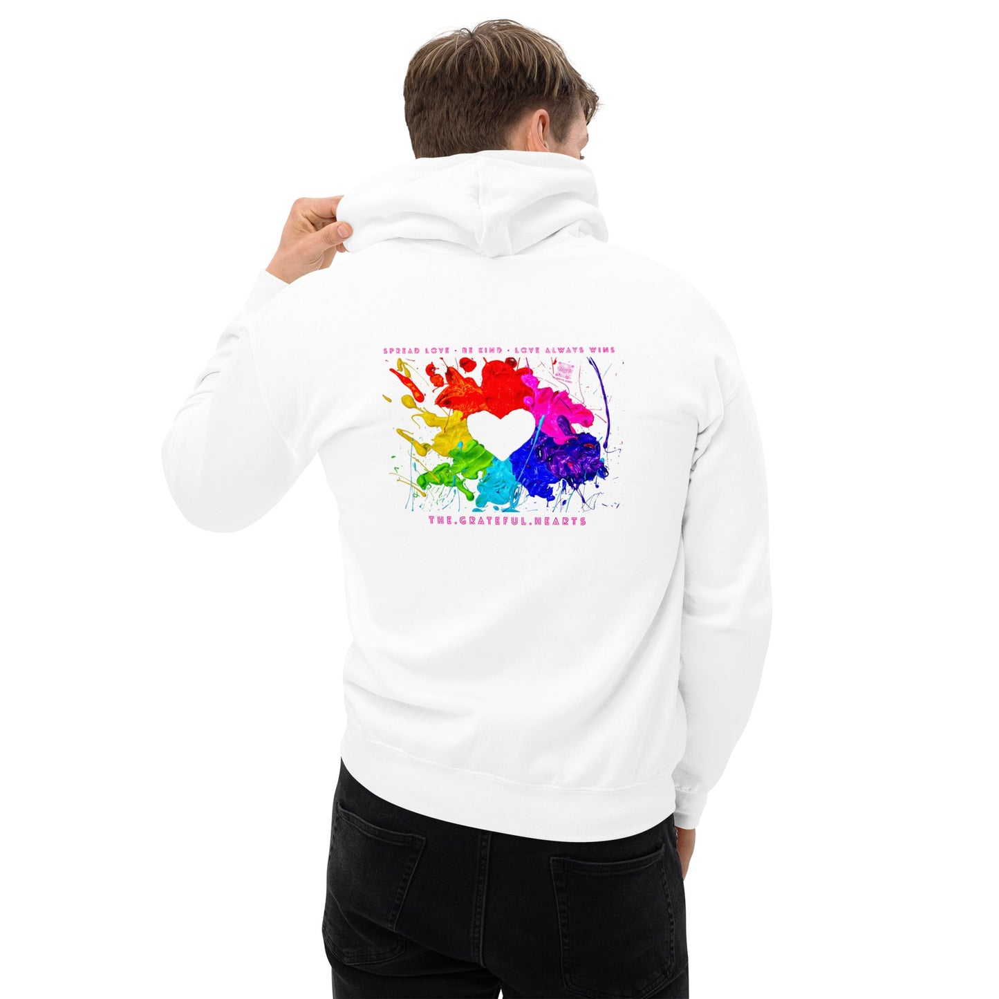 Heart Splash Heavy Blend Unisex Hoodie (Various Colorways available) - The Grateful Hearts
