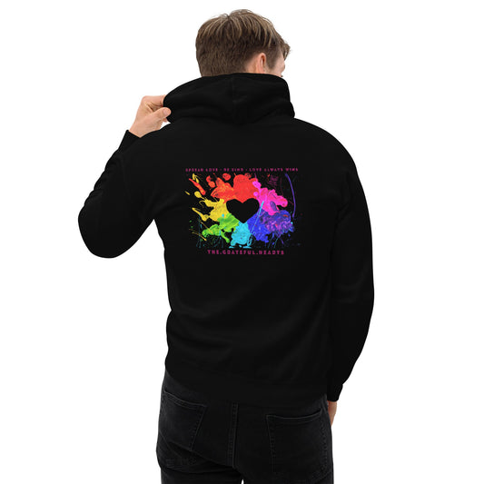 Heart Splash Heavy Blend Unisex Hoodie (Various Colorways available) - The Grateful Hearts