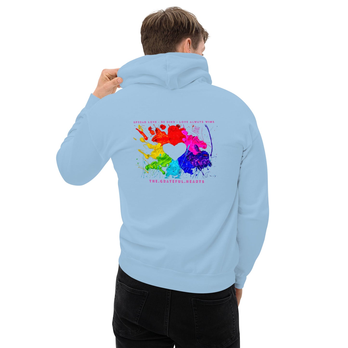 Heart Splash Heavy Blend Unisex Hoodie (Various Colorways available) - The Grateful Hearts