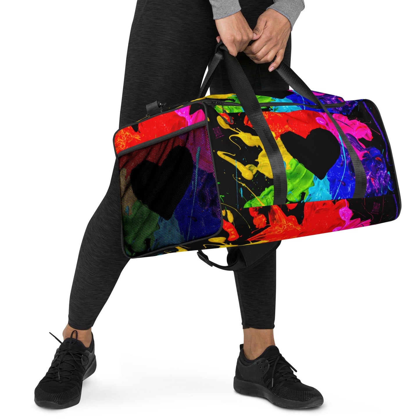 Heart Splash Large All-Over Print Duffle Bag - The Grateful Hearts