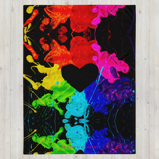 Heart Splash ❤️ Throw Blanket - The Grateful Hearts