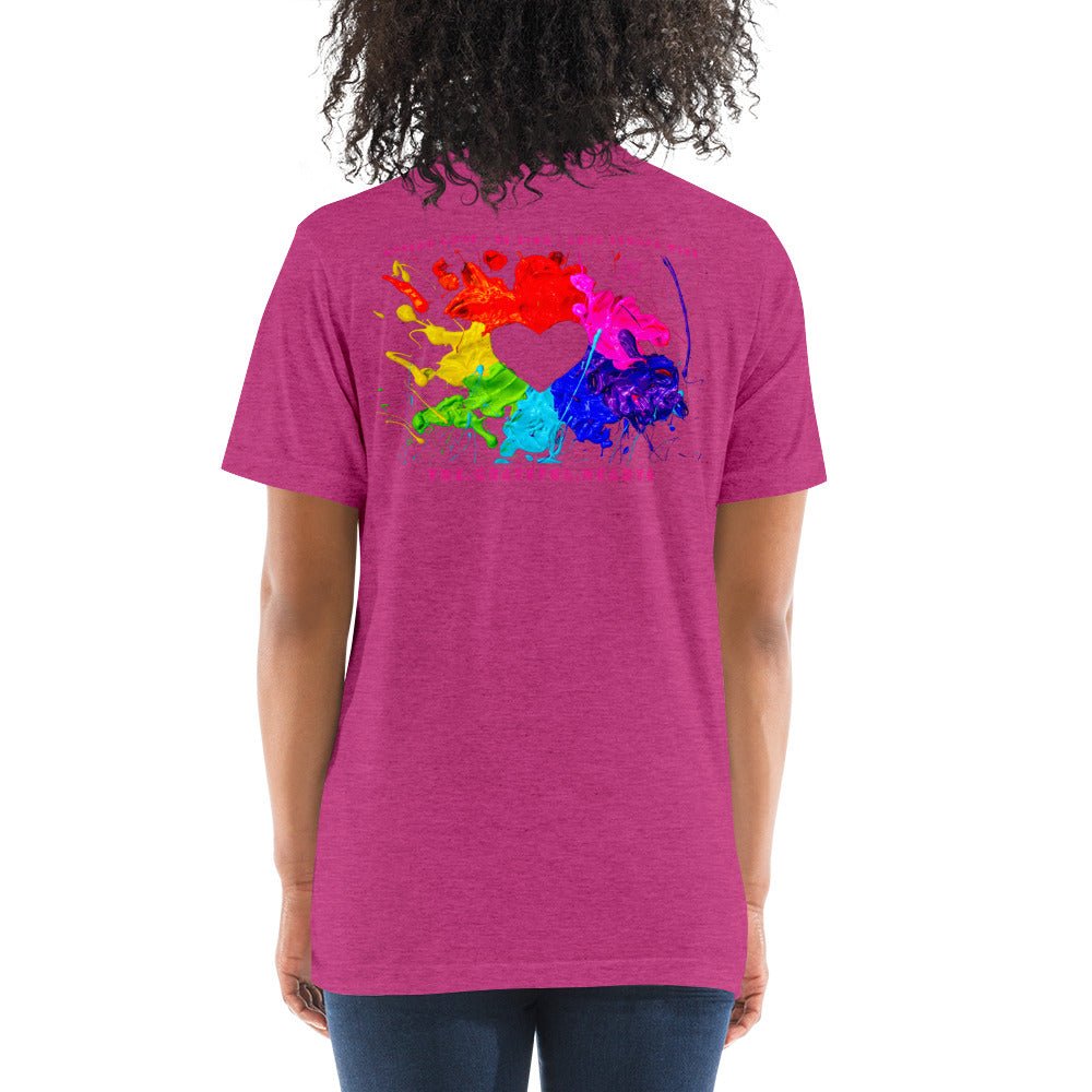 Heart Splash Tri-Blend Short Sleeve t-shirt - The Grateful Hearts